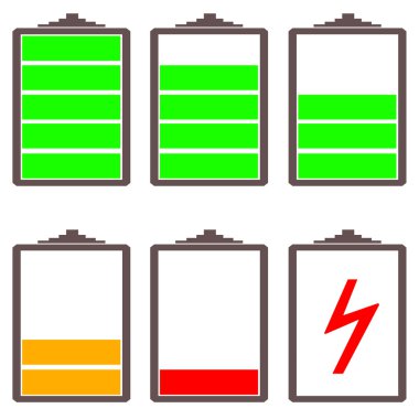 Pil şarj düzeyi illüstrasyon