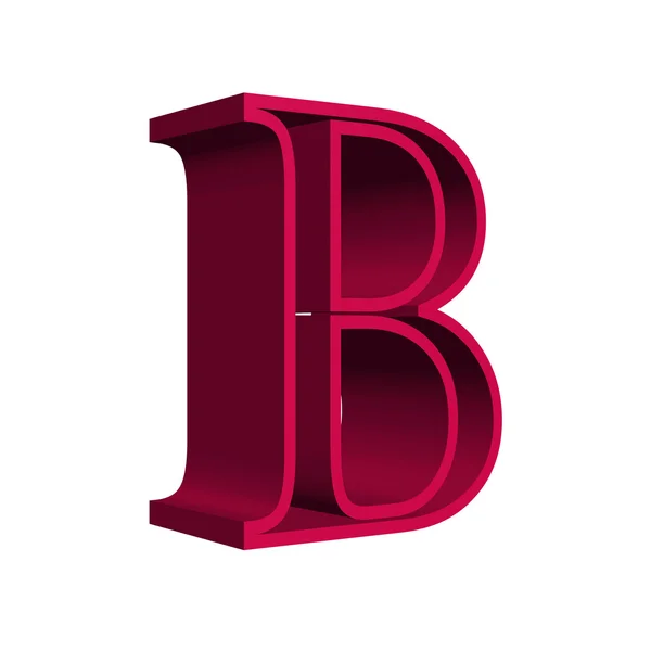 3D иллюстрация буквы B — стоковое фото