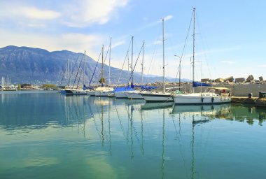 Teknelerden Kalamata Harbor Yunanistan Peloponnese