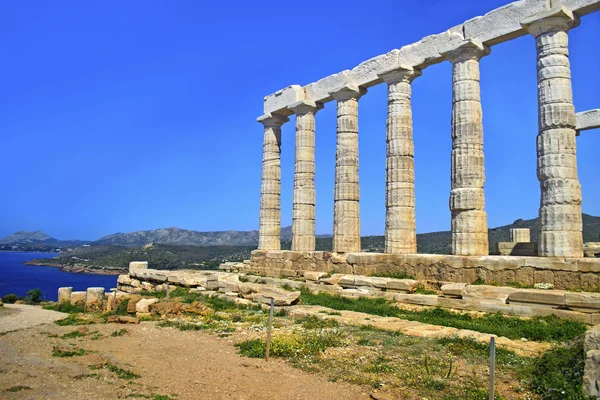 Templo de Poseidón en Cabo Sounion Grecia — Foto de Stock