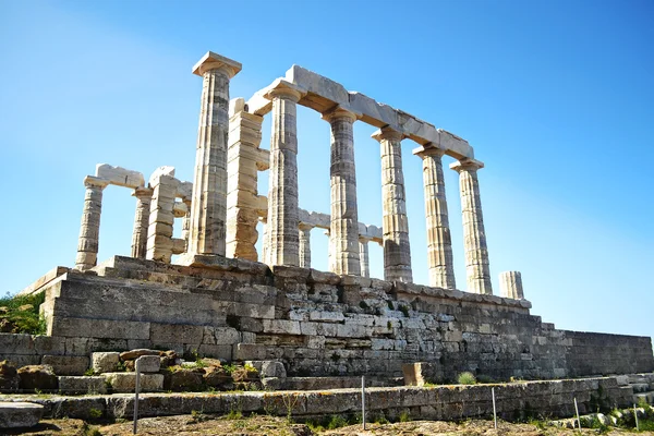 Templo de Poseidón en Cabo Sounion Grecia — Foto de Stock