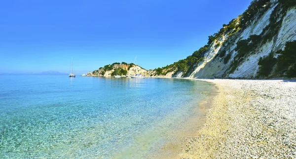 Zdjęcie panoramiczne Gidaki Beach Grecja Itaka — Zdjęcie stockowe