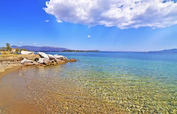 Rüyalar Island Eretria Eğriboz Yunanistan kumsalda — Stok fotoğraf