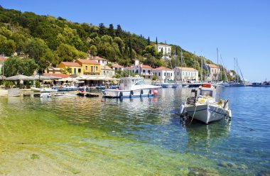 Kioni port in Ithaca island Greece clipart