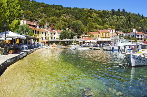 Kioni port in Ithaca island Greece