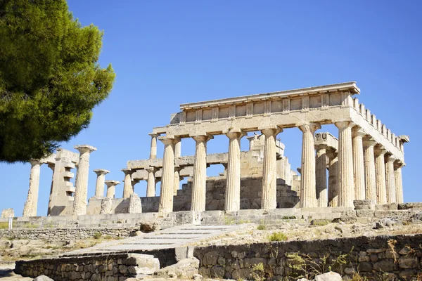 Храм Афаии Эгина Греция — стоковое фото