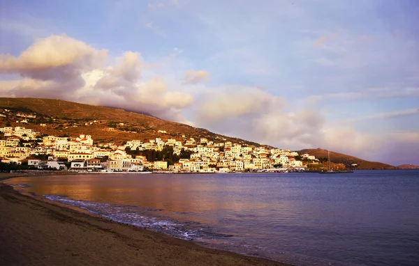 Serata nell isola di Batsi Andros Grecia — Foto Stock