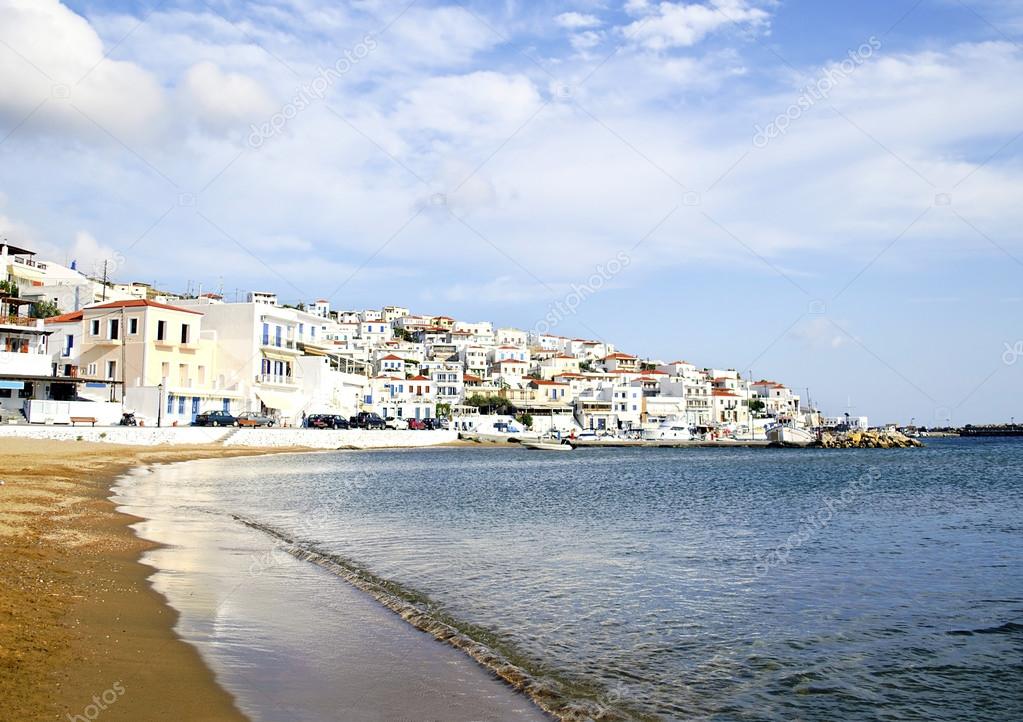 Playa de Batsi en la isla de Andros Grecia fotografía de stock © photo