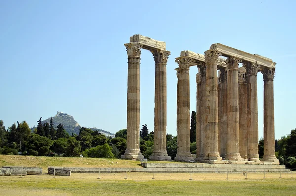 Tempio di Zeus Olimpico ad Atene Grecia — Foto Stock