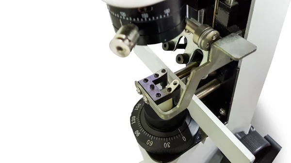 Beyaz arka plan üzerinde manuel Lens metre