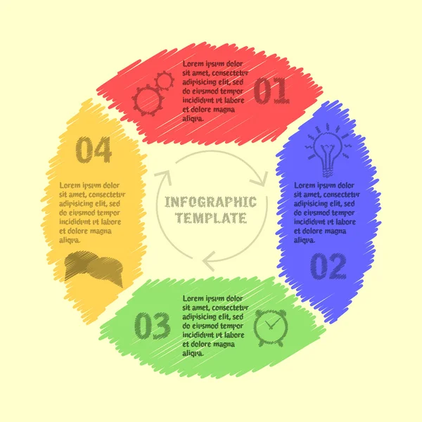 Plantilla de infografía círculo — Vector de stock