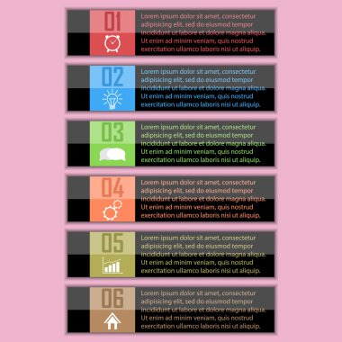 Infographic vektör çizim. iş akışı düzeni, diyagram, numarası seçenekleri, web tasarım için kullanılabilir