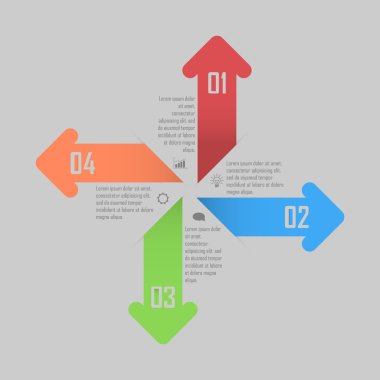 Infographic vektör çizim. iş akışı düzeni, diyagram, numarası seçenekleri, web desig için kullanılabilir