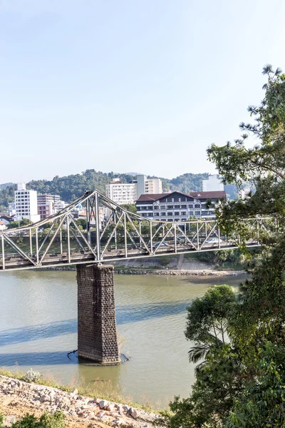 Vista da Casa da Cidade de Blumenau e do rio Itajai. Santa Catarina — Fotografia de Stock