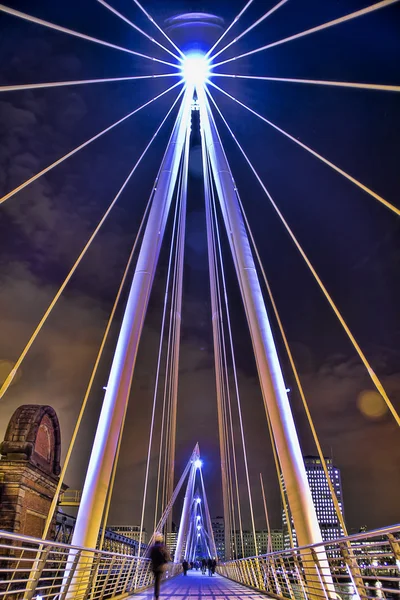 London Hungerford Bridge at night, London - England — Stock Photo, Image