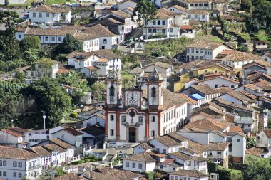 Ouro Preto'daki Kilisesi. Minas Gerais, Brezilya