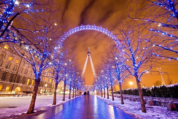 London Eye di notte, Londra - Regno Unito — Foto Stock