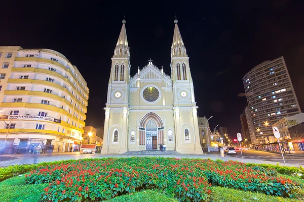 Katedra metropolitalna w Curitiba. Parana, Brazylia. — Zdjęcie stockowe