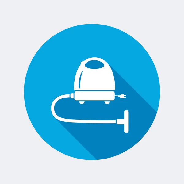 Vacuum cleaner, hoover icon. Home equipment. Electric appliance. Round circle flat icon with long shadow. Vector — Διανυσματικό Αρχείο