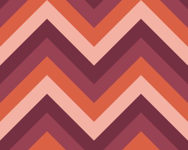 Seamless geometric strip pattern. Stripy texture. Zig-zag line background. Diagonal strips. Vinous, rose, orange pastel colors. Winter theme. Vector