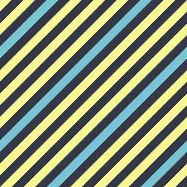 Seamless geometric pattern. Stripy texture for neck tie. Diagonal contrast strips on background. Contrast cold blue, yellow colors. Vector — Stok Vektör