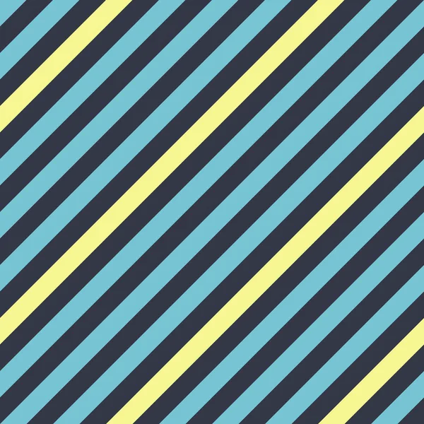 Seamless geometric pattern. Stripy texture for neck tie. Diagonal contrast strips on background. Contrast cold blue, yellow colors. Vector — Stok Vektör