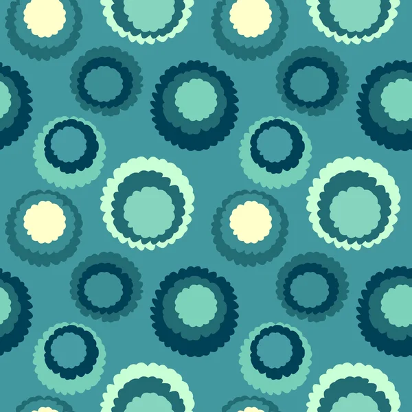 Polka géométrique sans couture font motif spotty. Texture bigarrée à pois. Cercles avec effet papier déchiré. Des taches rondes gribouillent. Contraste de couleur bleue. Thème d'hiver. Vecteur — Image vectorielle