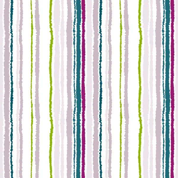 Seamless strip pattern. Vertical lines with torn paper effect. Shred edge background. Contrast light and dark gray, olive, vinous colors on white. Vector