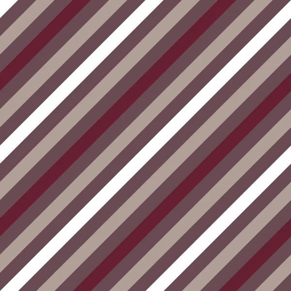 Modèle géométrique sans couture. Texture rayée pour cravate. Bandes de contraste diagonales sur fond. Marron gris vineux blanc couleurs. Vecteur — Image vectorielle