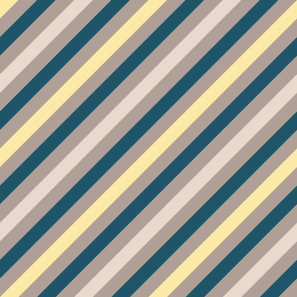 Seamless geometric pattern. Stripy texture for neck tie. Background of diagonal strips. Contrast and soft cold gray, blue, yellow colors. Vector — Stok Vektör