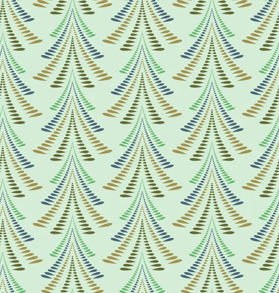 Seamless Christmas pattern. Stylized ornament of trees, firs on light gray background. Winter, New Yeartexture. Vector — Διανυσματικό Αρχείο