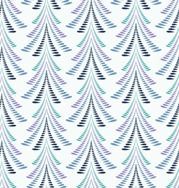 Seamless Christmas pattern. Stylized ornament of trees, firs on light blue background. Winter, New Year, nature theme texture. Vector — Διανυσματικό Αρχείο
