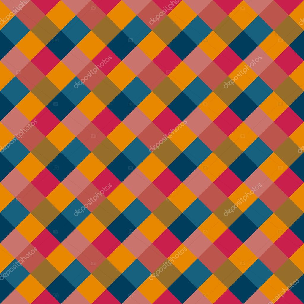 Seamless geometric checked pattern. Diagonal square, woven line