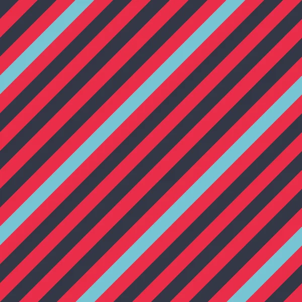Seamless geometric pattern. Stripy texture for neck tie. Diagonal contrast strips on background. Contrast blue, red colors. Vector — Stock vektor