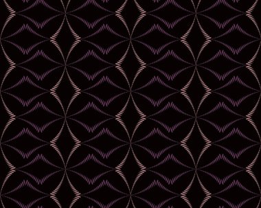 Seamless geometric abstract pattern. Rhombus bands, lines on light brown background. Brown dark colored. Vector