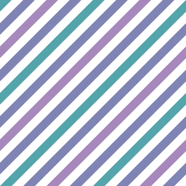 Seamless geometric pattern. Stripy texture for neck tie. Diagonal contrast strips on background. Blue, turquoise, lilac and white colors. Vector — Διανυσματικό Αρχείο