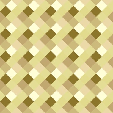 Seamless geometric pattern. Diagonal square, braiding, woven line background. Strapwork texture in warm, soft, light, green, olive colors. Rhomb, staggered figure texture. Vector