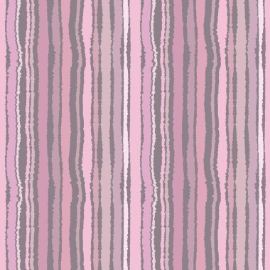 Seamless strip pattern. Vertical lines with torn paper effect. Shred edge background. Pastel colors. Vector illustration