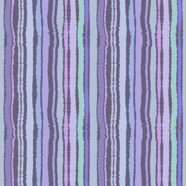 Seamless strip pattern. Vertical lines with torn paper effect. Shred edge background. Pastel colors. Vector illustration