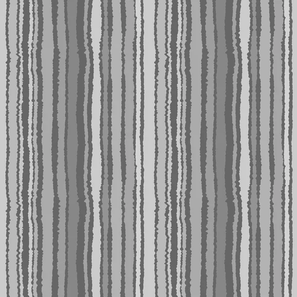 Modello di striscia senza cuciture. Linee verticali con effetto carta strappata. Sfondo bordo brandello. Colori grigi. Illustrazione vettoriale — Vettoriale Stock