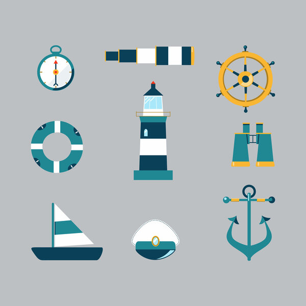 Морские векторные иконы
