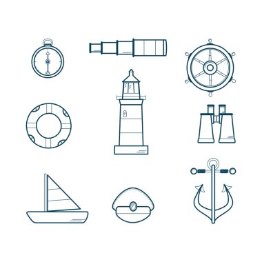 Deniz vektör simgeler