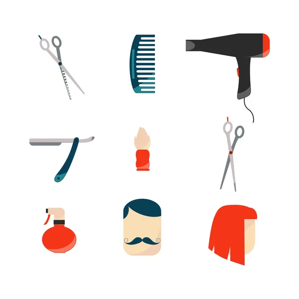 Set di strumenti da barbiere — Vettoriale Stock