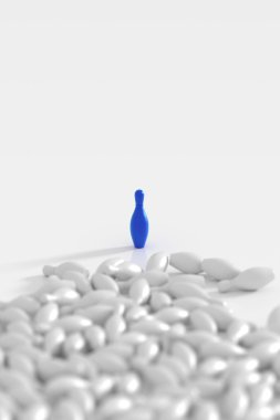 Bir uçağa bowling pin