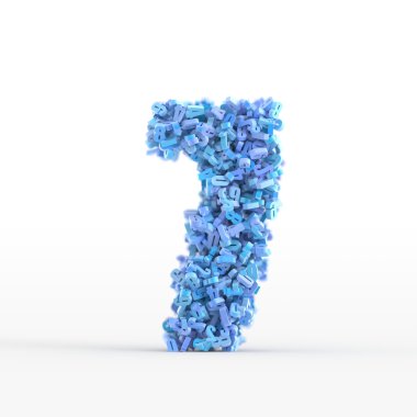 Sayı simgesi üzerinde beyaz izole