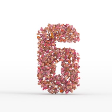 Sayı simgesi üzerinde beyaz izole