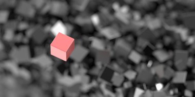 Dışarı kalabalık konseptinden üç boyutlu işleme