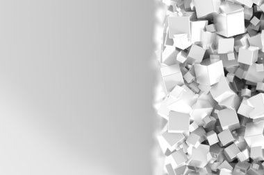 Gri küpleri üç boyutlu arka plan