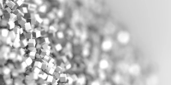 Abstract grijze kubussen drie dimensionale achtergrond — Stockfoto