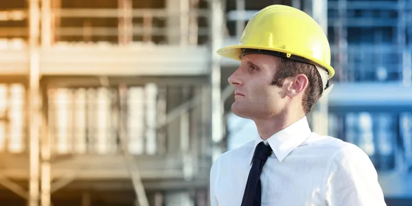 Builder manager at work — Stock Photo, Image